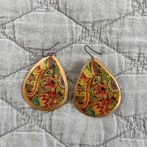 Colorful dangling earrings